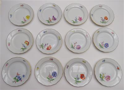 12 Dessertteller, Meissen um 1977/80 - Klenoty, umění a starožitnosti