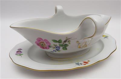 Sauciere mit Fixteller, Meissen, letztes Viertel 20. Jhdt. - Jewellery, antiques and art