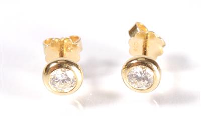 2 Brillantohrstecker zus. ca.0,75 ct - Klenoty