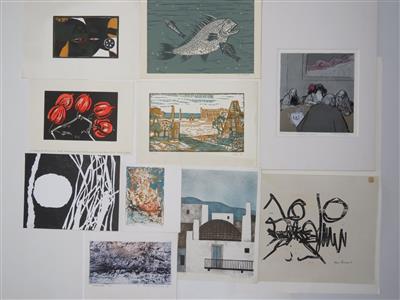 10 Grafiken (Lithografien, Linol- bzw. Holzschnitte) - Schmuck, Kunst und Antiquitäten