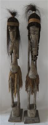 Zwei afrikanische Fruchtbarkeitsfiguren 2. Hälfte 20. Jahrhundert - Schmuck, Kunst und Antiquitäten