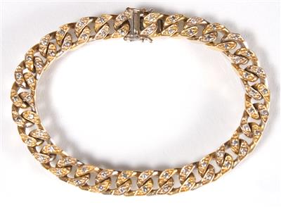 Brillantarmkette zus. ca. 0,70 ct - Schmuck, Kunst und Antiquitäten