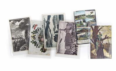 Konvolut von 243 färbigen und Schwarz-Weiß-Patriotika Ansichtskarten, - Jewellery, antiques and art