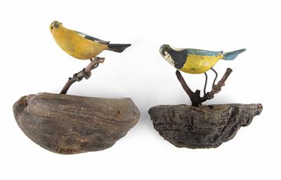 Paar Viechtauer Singvögel, Oberösterreich 19. Jahrhundert - Kunst und Antiquitäten