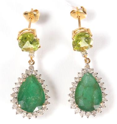 2 Diamantohrsteckgehänge zus. ca. 0,90 ct - Jewellery, antiques and art