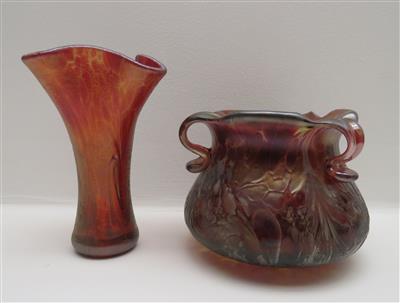 Zwei Neo-Jugendstil-Vasen, Arte Nova Edition, Schott Glaswerke Zwiesel, um 1975 - Schmuck, Kunst und Antiquitäten