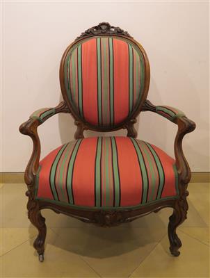 Armfauteuil im Barockstil, Mitte 19. Jahrhundert - Jewellery, antiques and art