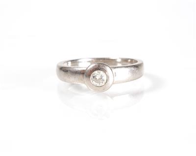 Brillantsolitärring zus. ca. 0,18 ct - Schmuck, Kunst und Antiquitäten