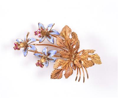 Brosche "Blumen" - Klenoty, umění a starožitnosti