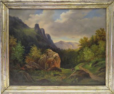 Unbekannter Maler des 19. Jahrhunderts - Klenoty, umění a starožitnosti