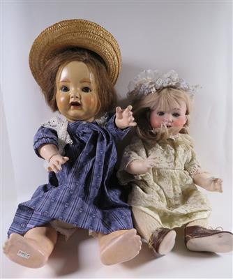 2 Heubach-Köppelsdorf Puppen, Bj. um 1900/20 - Jewellery, antiques and art