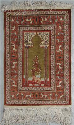 Kayseri Seide ca. 58 x 41 cm, Zentralanatolien (Türkei), Mitte 20. Jahrhundert - Jewellery, antiques and art