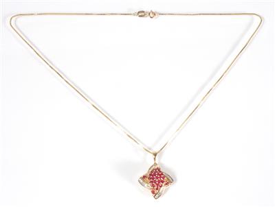Diamantangehänge an Halskette - Umění, starožitnosti a šperky