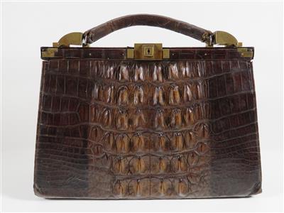 Krokoleder-Handtasche, 1. Hälfte 20. Jahrhundert - Arte, antiquariato e gioielli