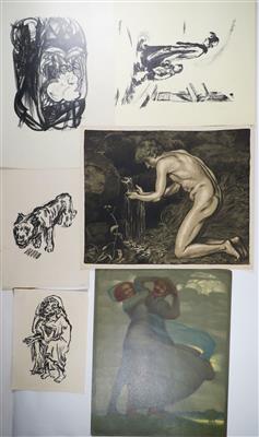 6 Lithografien: Otto Rudolf Schatz - Kunst, Antiquitäten und Schmuck