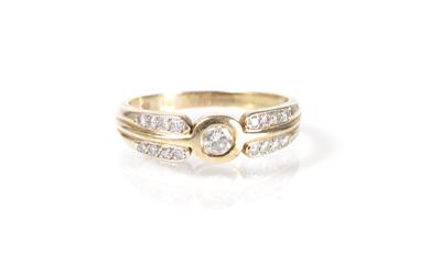 Brillant-Diamantdamenring zus. ca. 0,35 ct - Kunst, Antiquitäten und Schmuck