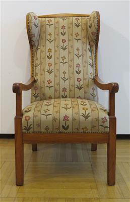 Provinzielles Biedermeier-Ohrenfauteuil, um 1830 - Umění, starožitnosti a šperky