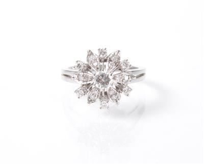 Brillant-Diamantdamenring zus. ca. 0,65 ct - Art, antiques and jewellery