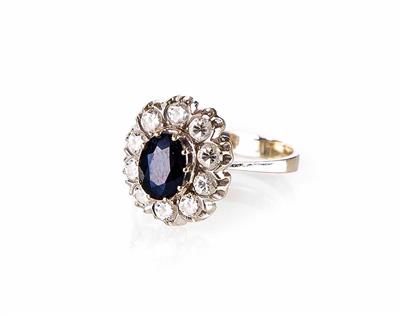 Brillantdamenring zus. ca. 1 ct - Art, antiques and jewellery