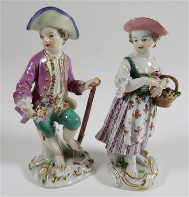 Zwei Gärtnerkinder, Entwurf Johann Joachim Kaendler um 1750/60, Meissen nach 1924 - Art, antiques and jewellery