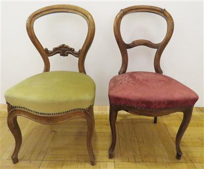 Zwei unterschiedliche Sessel um 1840/50 - Umění, starožitnosti a šperky