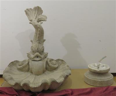 Muschelförmiger Steinguss-Brunnen - Arte, antiquariato e gioielli