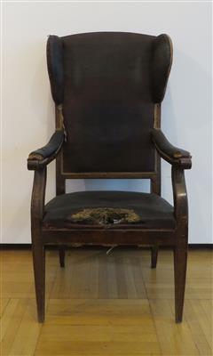 Provinzieller Biedermeier-Ohrenfauteuil um 1820/30 - Kunst, Antiquitäten und Schmuck