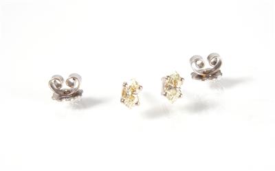 2 Diamantohrstecker zus. ca. 0,50 ct - Umění, starožitnosti a šperky