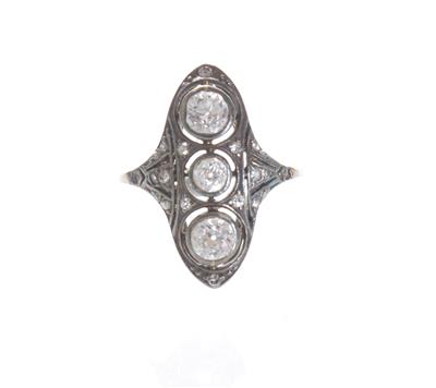 Altschliffdiamantdamenring zus. ca. 0,60 ct - Kunst, Antiquitäten und Schmuck