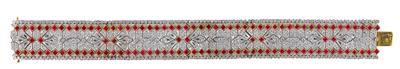 Brillant-Rubinarmband zus. ca. 6,70 ct - Gioielli e orologi