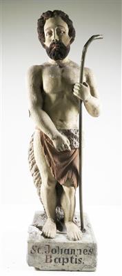 Sandstein-Skulptur, Johannes der Täufer, 19. Jahrhundert - Kunst, Antiquitäten und Schmuck