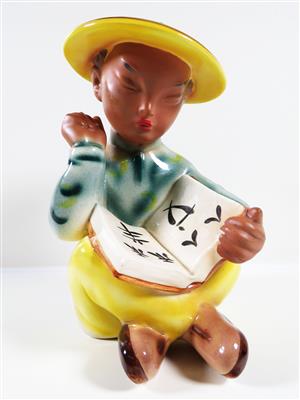 Lesender Chinese, Gmundner Keramik, 3. Viertel 20. Jahrhundert - Klenoty, umění a starožitnosti