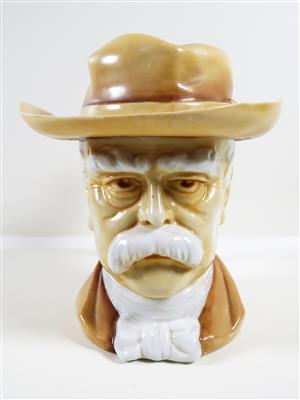 Figurenkrug "Otto von Bismarck", Von Schierholz Porzellanmanufaktur Plaue, Thüringen um 1900 - Schmuck, Kunst und Antiquitäten