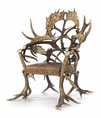 Hirsch- und Damhirsch-Geweih-Fauteuil, 20. Jahrhundert - Schmuck, Kunst und Antiquitäten