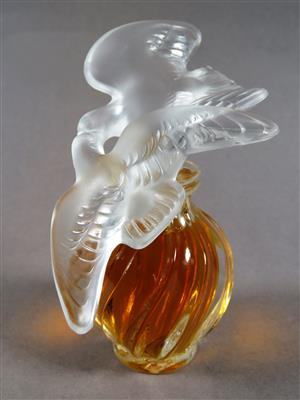 Parfumflakon "L'Air du Temps", Entwurf Marc Lalique 1951 für Nina Ricci, Frankreich letztes Vierel 20. Jahrhundert - Klenoty, umění a starožitnosti