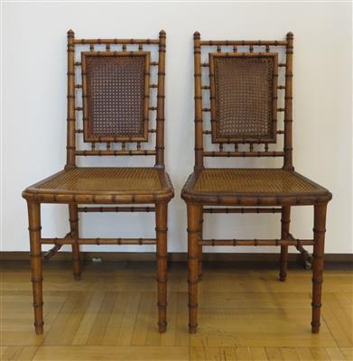 Zwei Bambus-Dekor-Stühle, 19. Jahrhundert - Schmuck, Kunst und Antiquitäten
