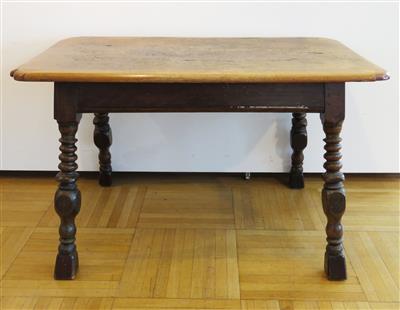 Barocktisch, unter Verwendung eines originalen Fußgestelles und Platte, ursprünglich nicht zusammengehörend - Schmuck, Kunst und Antiquitäten
