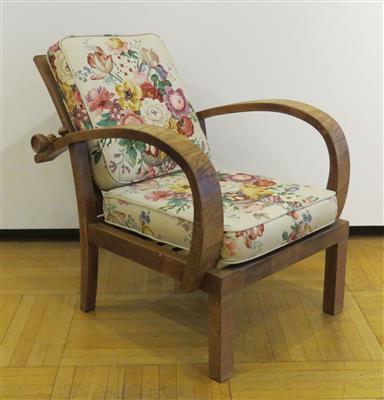 Art Deco-Fauteuil, um 1930 - Klenoty, umění a starožitnosti