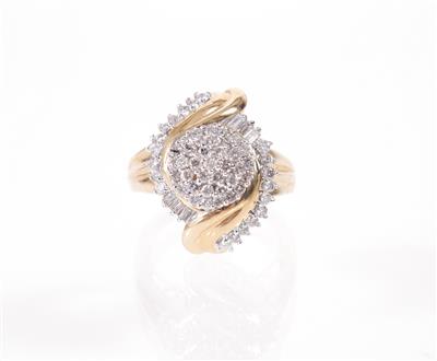 Brillant-Diamantdamenring zus. ca. 1 ct - Jewellery, antiques and art