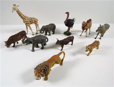 10 Elastolin-Tierfiguren - Schmuck, Kunst und Antiquitäten