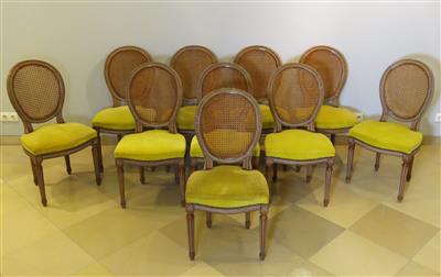 Satz von zehn Sesseln im Louis-Seize-Stil, 20. Jahrhundert - Jewellery, antiques and art