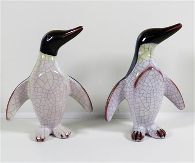 Zwei Pinguine, Entwurf Walter Bosse um 1955, Ausführung Majolika Manufaktur Karlsruhe - Gioielli, arte e antiquariato