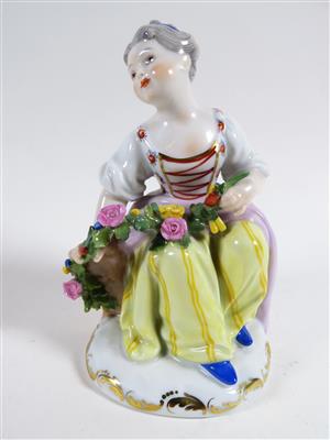 Mädchen mit Rosengirlande, Entwurf um 1750, Augarten, Wien nach 1996 - Schmuck, Kunst & Antiquitäten