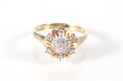 Diamantdamenring zus. ca. 0,35 ct - Jewellery, antiques and art