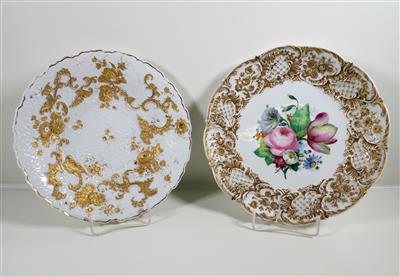 Zwei Prunk-Teller, Meissen, 19./Anfang 20. Jahrhundert - Schmuck, Kunst & Antiquitäten