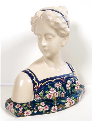 Büste eines jungen Mädchens, Louvière, um 1920/30 - Klenoty, umění a starožitnosti