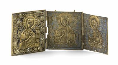 Russische Reise-Ikone, Triptychon, um 1800 - Gioielli, arte e antiquariato