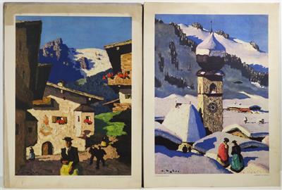 Zwei antiquarische Drucke aus dem Kunstverlag Alfons Walde (1891-1958) - Gioielli, arte e antiquariato