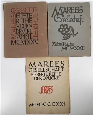 Drei künstlerisch gestaltete Hefte der Marees-Gesellschaft - Klenoty, umění a starožitnosti