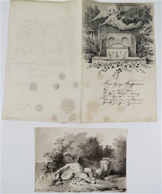 Unbekannter Aquarellist, 1. Hälfte 19. Jahrhundert - Klenoty, umění a starožitnosti
